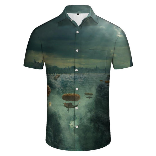 
Canyon Cliff Men's Shirt Button Down Shirt Summer Casual Short Sleeve Tops for Office Beach Travel
                