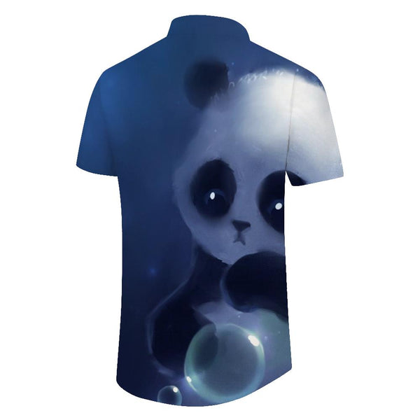 
Cub Panda Men's Casual Shirt Beach Hawaiian Shirt Short Sleeve Button-Down Shirt Top with Pockets
                