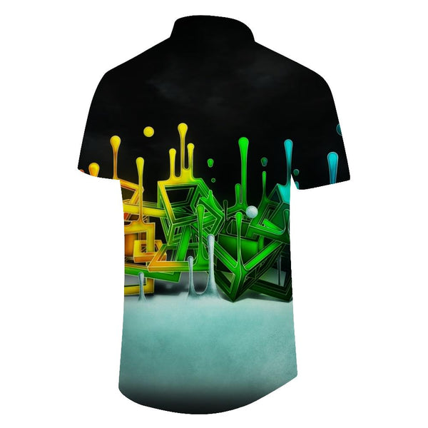 
Hawaiian Men's Shirt Unisex Summer Beach Casual Short Sleeve Button Printed Clothing Shirt
                