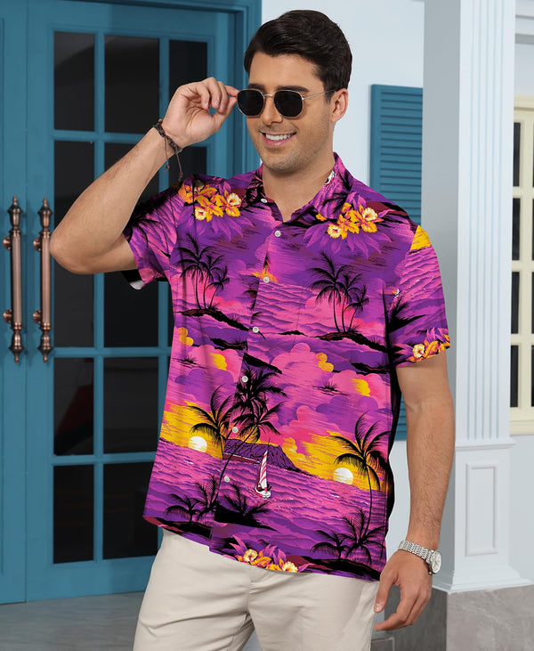 
Hawaiian Shit for Men Beach Summer Mens Buton Down Short Sleeve Shit Tropical Vacation Casual Clothes
                