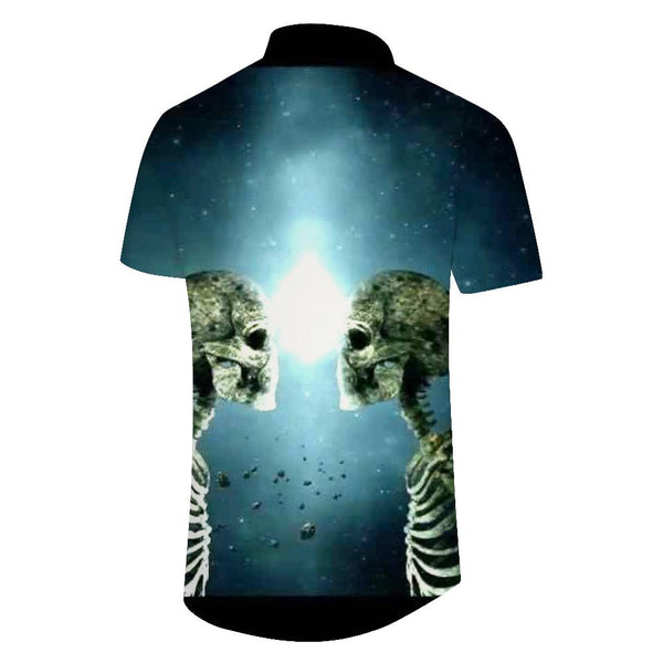 
Fun Party Fashion Men's Casual Skull Frame Hawaiian Shirt Short Sleeve Button Hawaiian Shirt Tops
                