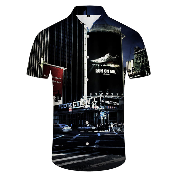 
New York City Men's Casual Button Down Hawaiian Shirt Trendy Tropical Summer Outfit Men's Vintage Beach Wear
                