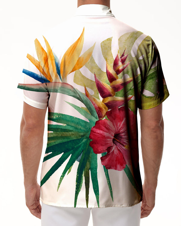 
Men's Beach Shirts Button-Down Short Sleeve Shirts Tropical Palm Tree Shirts Floral Print Collar Fashion Shirts
                