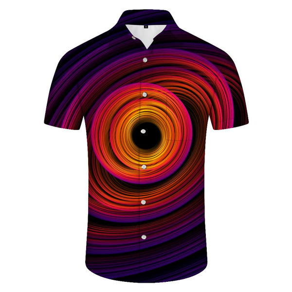 
Space Spiral Universe Men's Polyester Shirt Men's Short Sleeve Shirt Button Casual Shirt Loose Tops Vacation
                
