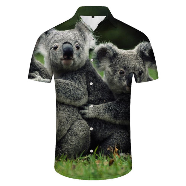 
Koala Bear Cute Men's Short Sleeve Hawaiian Shirt Men's Casual Hawaiian Shirt Button-Down Vacation Shirt Travel Shirt Beach Casual Shirt Fashionable
                