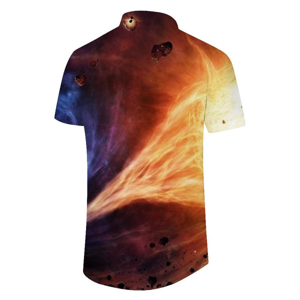 
Casual Beach Vacation Starry Night Men's Loose Everyday Street Casual Hawaiian Shirt Short Sleeve Button Shirt Tops
                