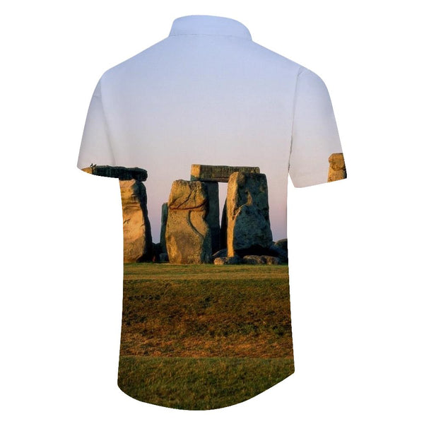 
Stonehenge Mens Summer Men's Classic Hawaiian Shirt Short Sleeve Sports Summer Casual Shirt Fun
                
