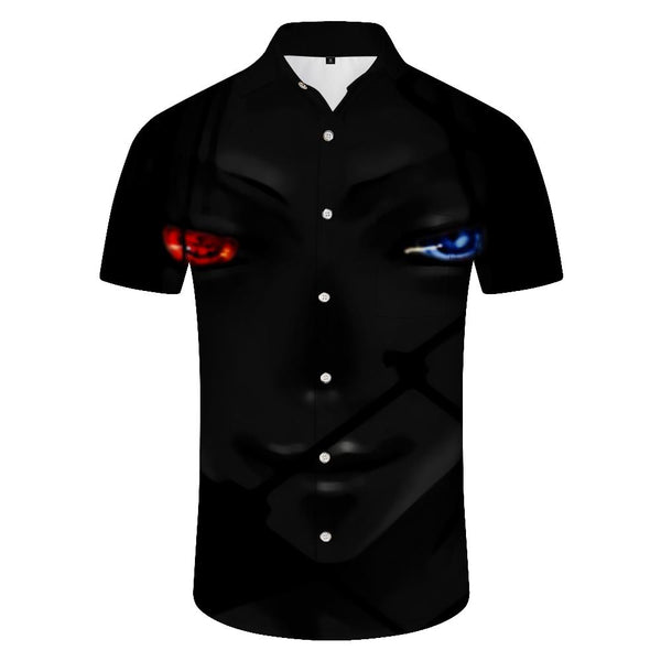 
Japanese Anime 3D Printed Hawaiian Shirt Men's Lapel Button Short Sleeve Casual Shirt Clothing Black
                