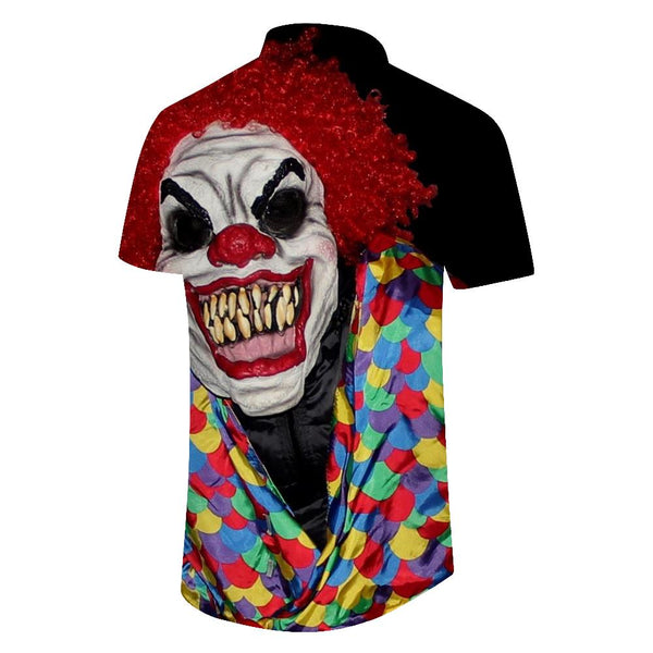 
Mask Clown Fashion Abstract Personalized Men's Button Hawaiian Shirt Summer Beach Shirt Printed Shirt Short Sleeve
                