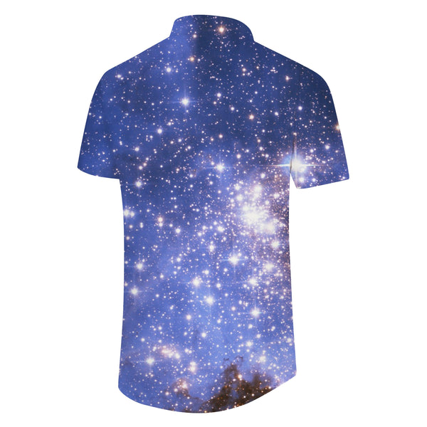 
Men's shirt short sleeve starry sky galaxy universe pattern Hawaiian shirt printed shirt summer lapel shirt beach shirt top casual
                