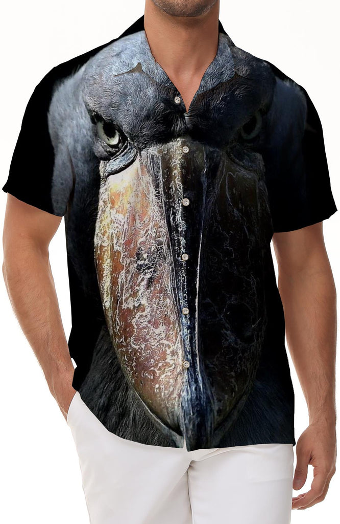 Summer Men's Animal Print Short Sleeve Hawaiian Shirt Loose Casual Beach Shirt Street Fashion Clothing