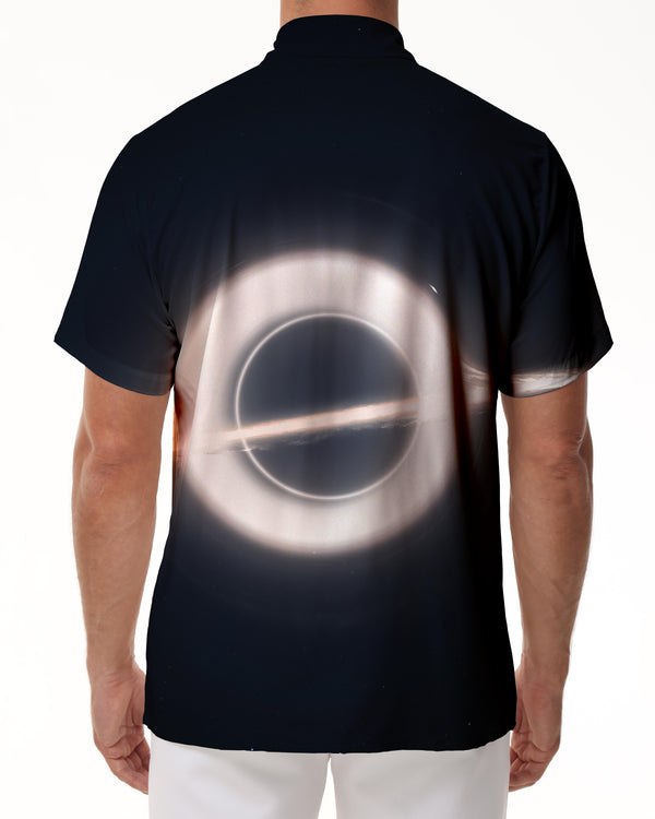 
White Halo Hawaiian Shirt Men Summer Beach Print Casual Short Sleeve Button Summer Beach Shirt
                