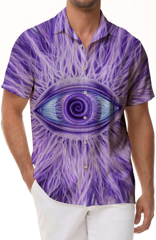 Summer hip-hop short-sleeved loose tops Hawaiian shirts men's 3d printed printed shirts summer shirts street