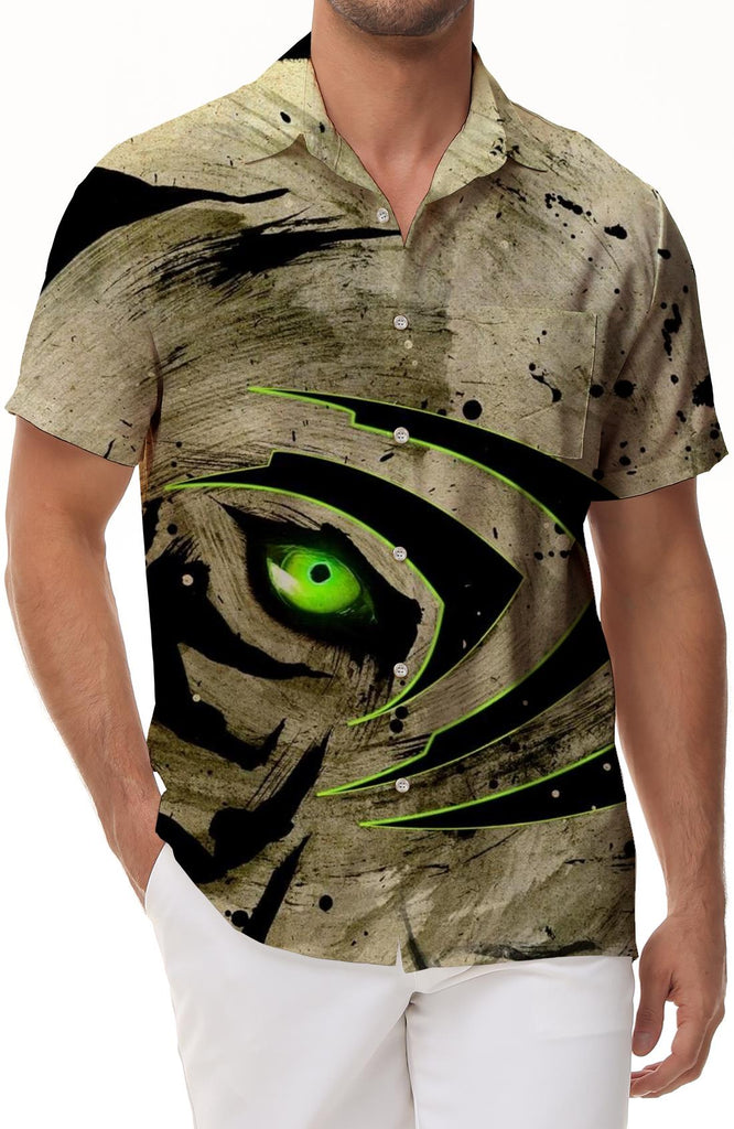 Abstract vintage grunge American men's Hawaiian shirt spring break summer floral holiday party men's Hawaiian shirt