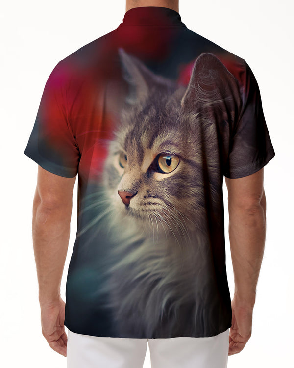 
Mens Casual Shirts Cute Animal Cat 3D Printed Shirts Casual Button Short Sleeve Shirts Fashion Summer Vacation Beach Shirts Streetwear Tops
                