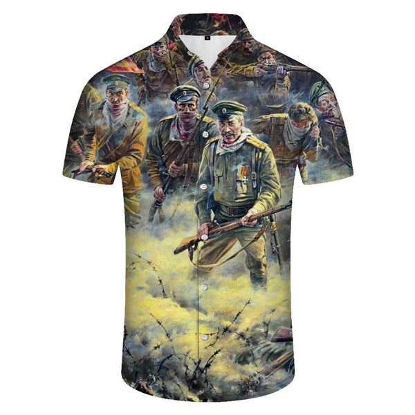 
Hawaiian Shirt Men's Casual Soviet War Summer Casual Short Sleeve Street Daily Retro Beach Top Clothing
                