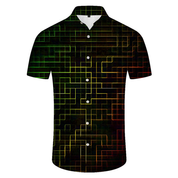 
3D Printed Pattern Casual Fashion Loose Men's Lapel Retro Street Hawaiian Tropical Four Seasons Pocket Short Sleeve Shirt Lapel
                