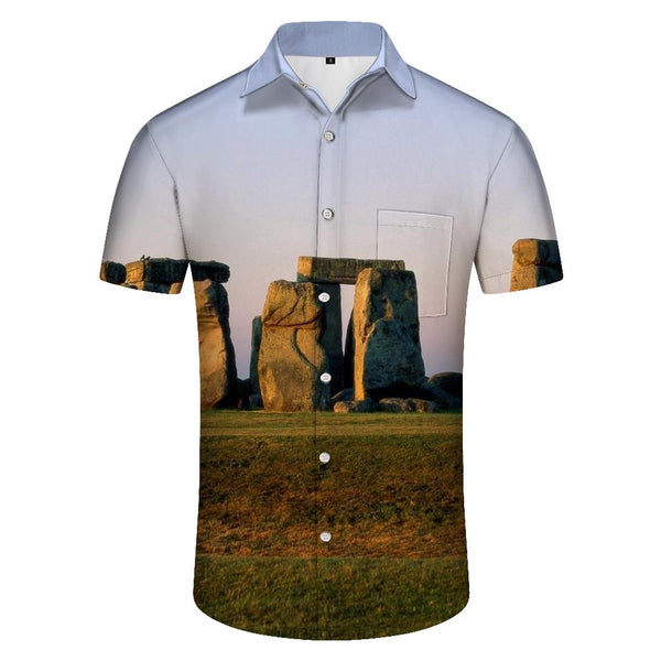
Stonehenge Mens Summer Men's Classic Hawaiian Shirt Short Sleeve Sports Summer Casual Shirt Fun
                