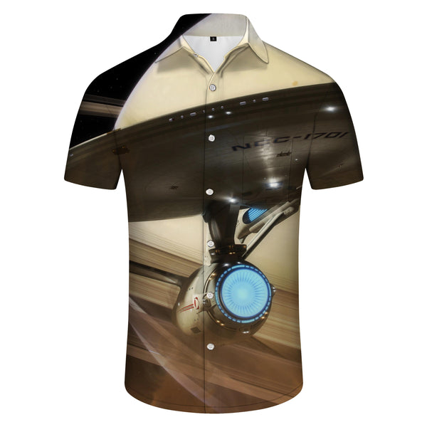 
Airplane Men's Hawaiian Shirt Short Sleeve Button Summer Beach Casual Shirt
                