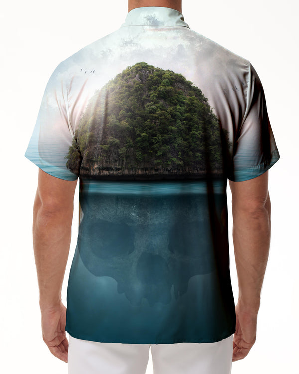 
Fashion Hawaiian Shirt Men's Casual Summer Loose Short Sleeve Trendy Lapel Button Beach Shirt
                