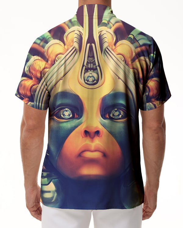 
Punk cartoon characters Men's casual shirts Hawaiian button print shirts fun shirts cool abstract rap tops
                