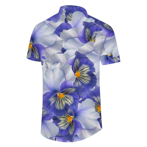 
Purple Trumpet Floral Men's Hawaiian Shirt Casual Button-Down Fashion Tops Summer Vacation Seaside Beach Tops
                