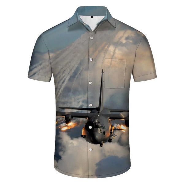 
Space and air force Hawaiian shirts rainforest mens fashion casual tropical tops cool short sleeve shirts beach style
                