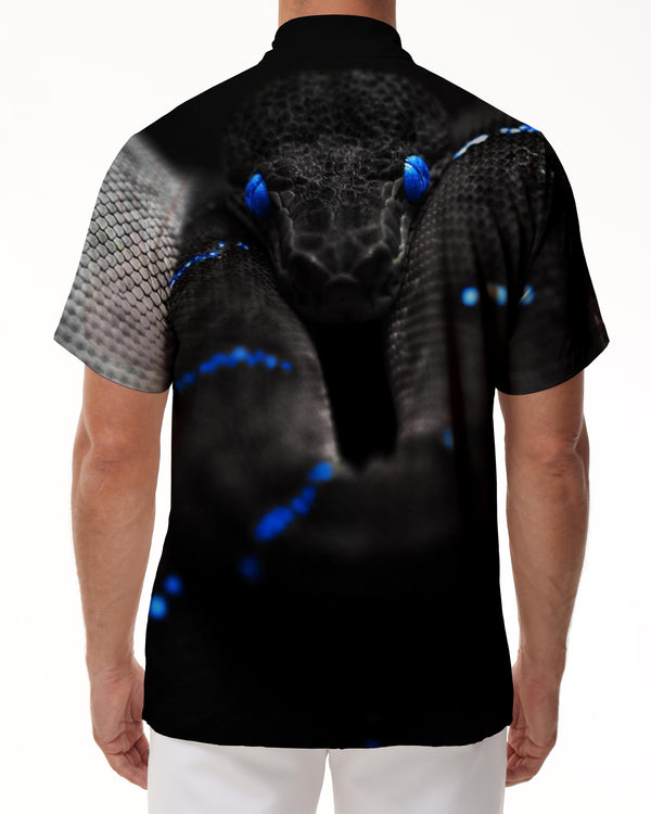 
Venomous snake print sports casual comfortable breathable summer tops fashionable men's short-sleeved shirt 3D printing
                