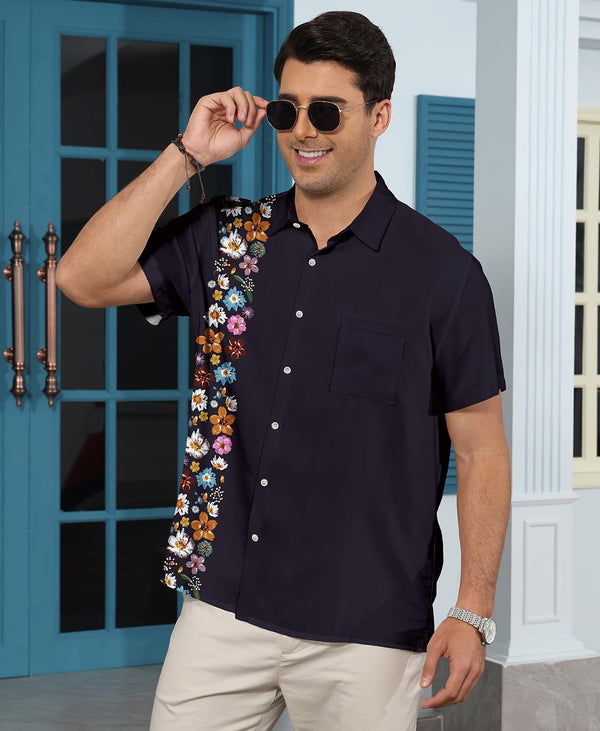 
Hawaiian Shit for Men Beach Summer Mens Buton Down Short Sleeve Shit Tropical Vacation Casual Clothes
                