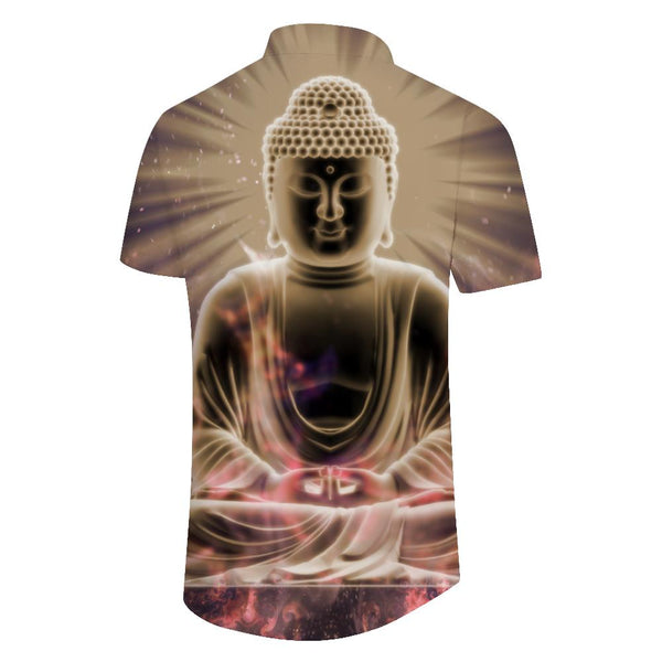 
Beautiful Mandala Buddha Shirt Men's Short Sleeve Beach Shirt Button Shirt Men's Hawaiian Shirt Tops
                