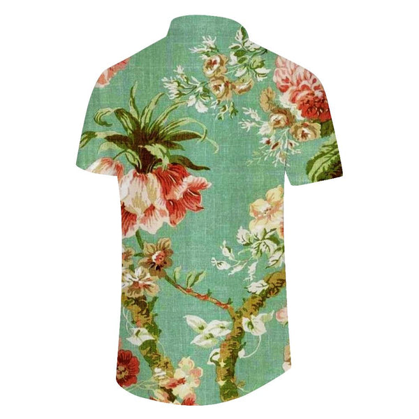 
Men's Hawaiian flower pattern shirt summer beach shirt men's casual short-sleeved shirt exquisite 3D printed shirt
                
