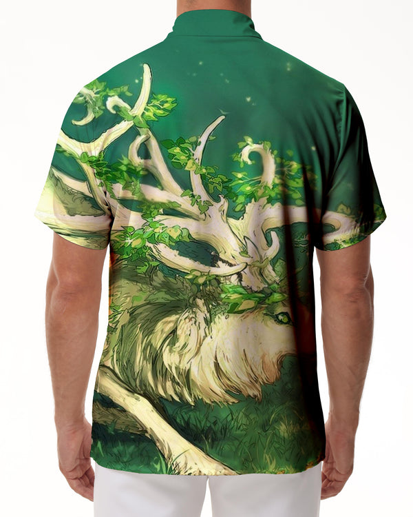 
Cool giraffe from nature men's casual style short sleeve button-down summer short sleeve suitable for daily travel vacation beach
                