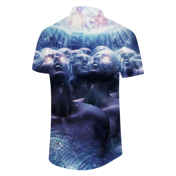 
Casual Men's Short Sleeve Spring Summer Lapel Shirt 3D Printing Fashion Tops Shirt Elegant Men Shirt
                