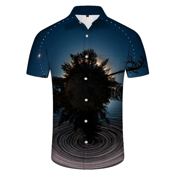 
Personalized Black Tree Men's Hawaiian Button Lapel Pocket Shirt Short Sleeve Button Casual Beach Cool Fashion Party Shirt
                