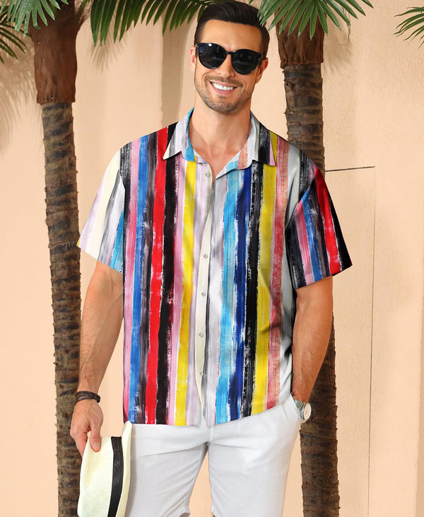 
Hawaiian Shit for Men Beach Summer Mens Buton Down Short Sleeve Shit Tropical Vacation Casual Clothes
                