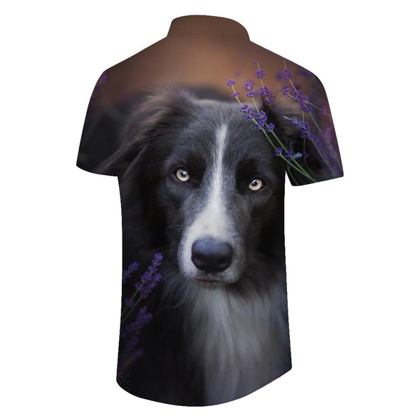 
Smart Dog Print Men's Loose Shirt Hawaiian Button Casual Short Sleeve Button Shirt Summer Beach Top Beach Clothing
                