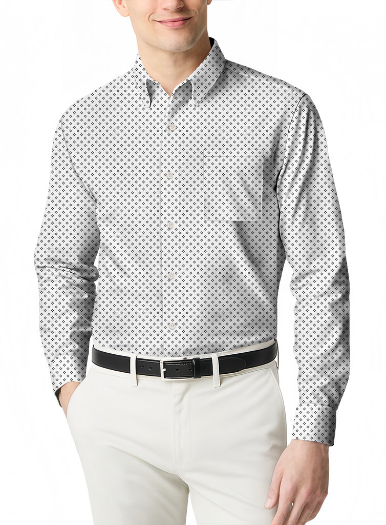 A Stylish Micro Print Polo Shirt for Men