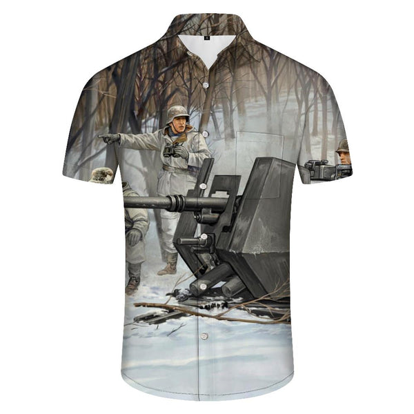 
Comic short-sleeved loose men's loose breathable Hawaiian tops soft, comfortable and lightweight simple casual shirt fashion
                