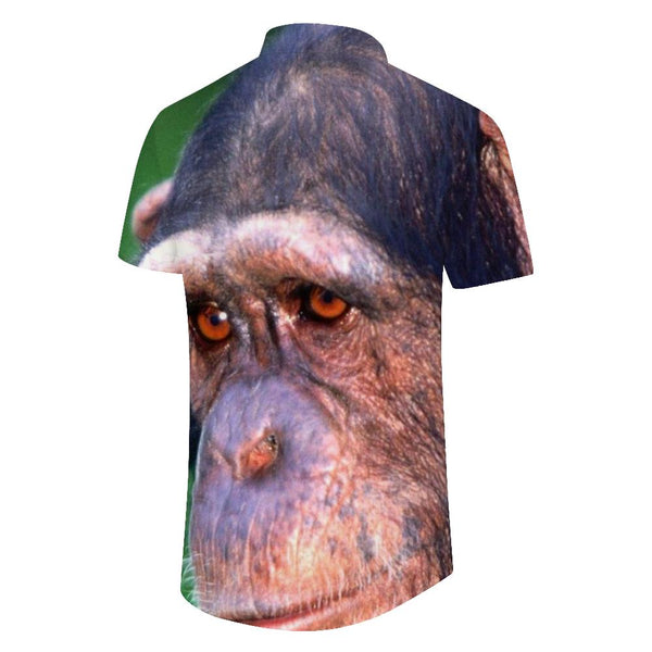 
Nature Wild Animals Orangutan Hawaiian Short Sleeve Shirt Button Lapel Men's Casual Daily Travel Short Sleeve Shirt Digital Printing
                