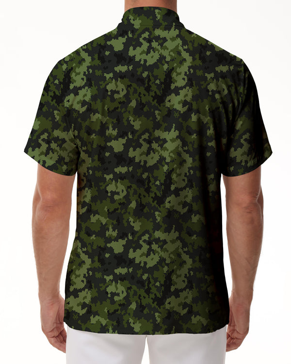 
Camouflage Print Men's Shirt Short Sleeve Button-Up Outdoor Hiking Fishing Shirt Casual Seaside Beach Shirt Tops
                
