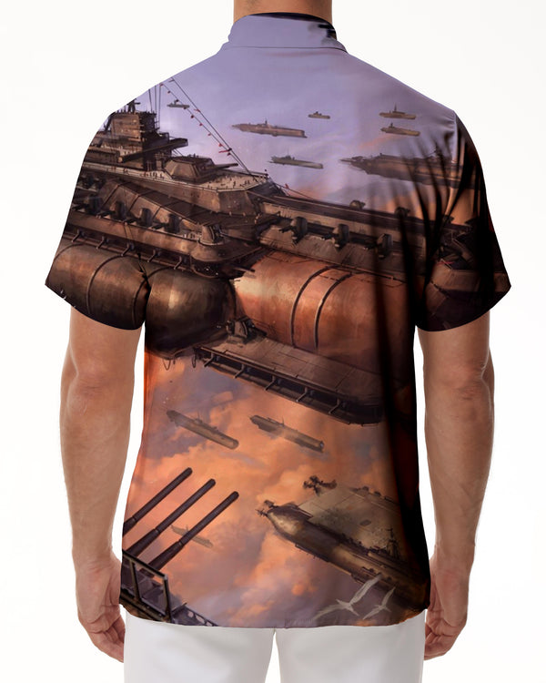 
Jet Fighter Mens Hawaiian Shirt Tops Vintage Short Sleeve Beach Shirt Button-Down Casual
                