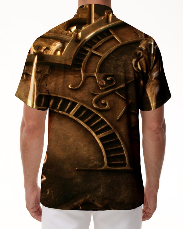 
Clock Gear Printed Men's Hawaiian Shirt Short Sleeve Summer Beach Short Sleeve Casual Short Sleeve
                