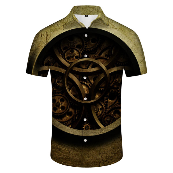 
Machine Punk Gear Men's Short Sleeve Shirt Summer Short Sleeve Fashion Casual Fashion Holiday Short Sleeve Shirt Beach Clothing
                