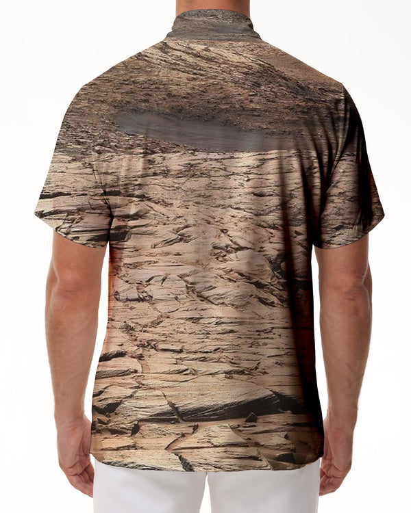 
3D Printed Button Lapel Short Sleeve Shirt Comfortable Breathable Fashion Trend Hawaiian Beach Top
                