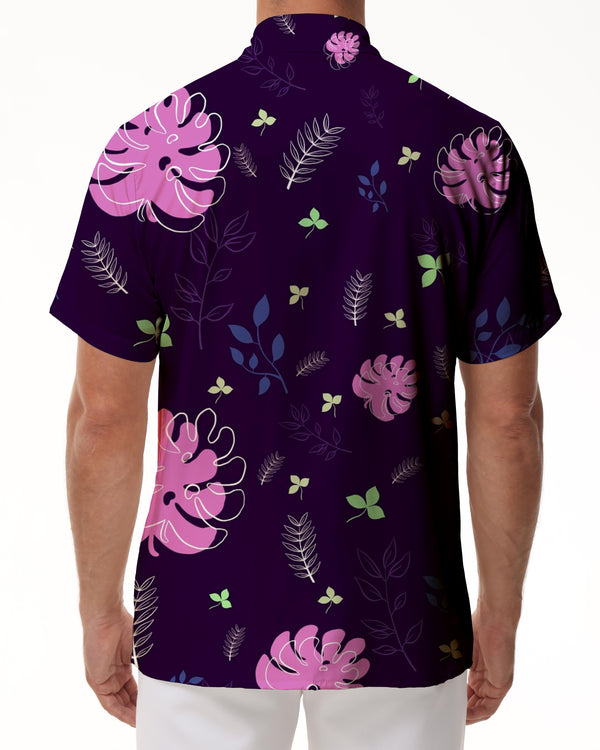 
3d digital printing summer beach shirt Hawaiian style pattern print collar short sleeve casual top
                