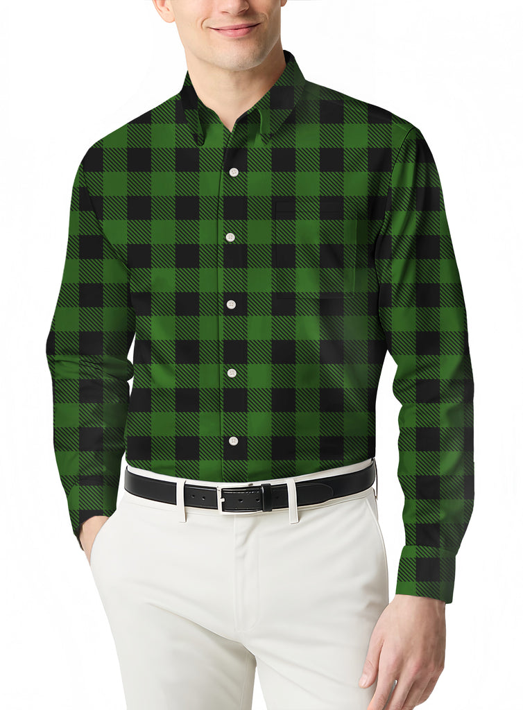 Men's Long Sleeve Classic Flannel Plaid Shirt