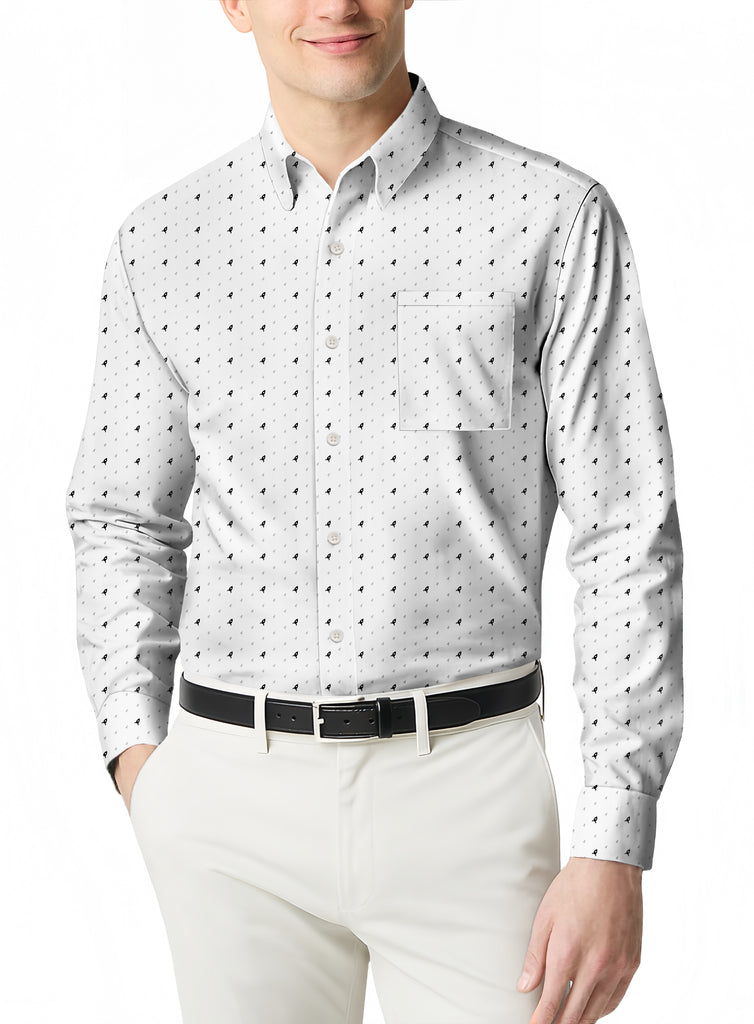 The Perfect Casual Polo a Micro Print for Summer