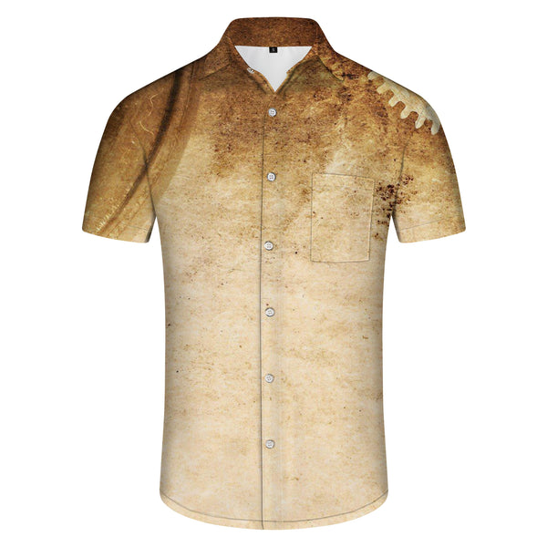 
Abstract brown rust color men's shirt short sleeve regular fit shirt daily casual work regular fit tops
                
