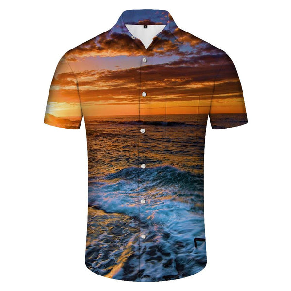 
Summer clothing mens vintage beach wear mens casual button down hawaiian shirt trendy tropical
                