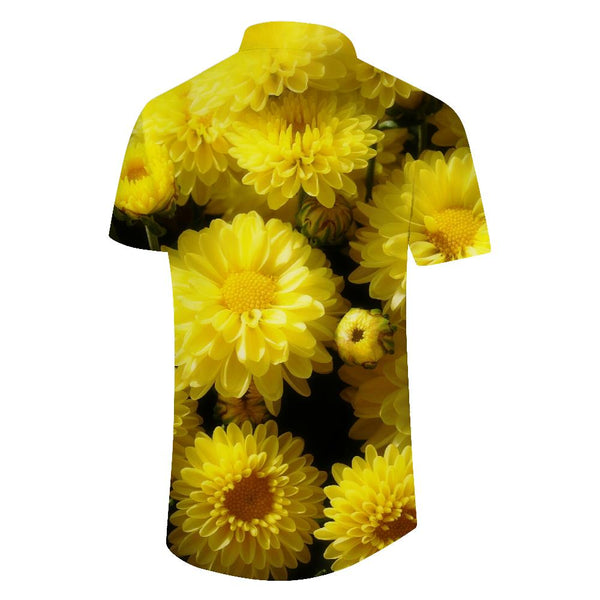 
Yellow Daisy Watercolor Hawaiian Shirt Men's Short Sleeve Button Shirt Casual Summer Shirt Seaside
                
